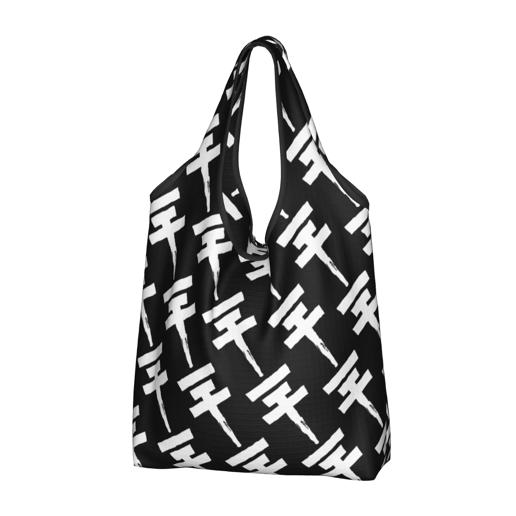 Recycling T-Tokios H-Hotels Punk Shopping Bag Women Tote Bag Portable German Grocery Shopper Bags