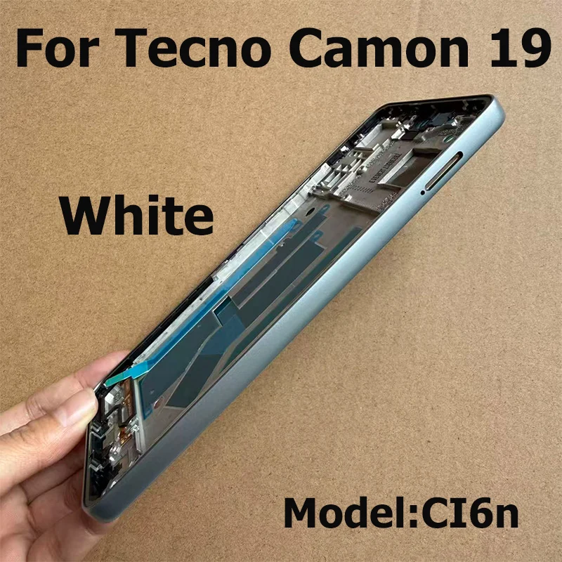 لـ Tecno Camon 19 LCD غطاء الإطار الأمامي الهيكل الأوسط الإسكان الحافة أجزاء إصلاح الهاتف الذكي #5
