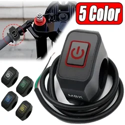 22mm 12v Motorcycle Handlebar Switch with Led Light Electric Star Pressure Waterproof Control Switch Button Modified Accessories