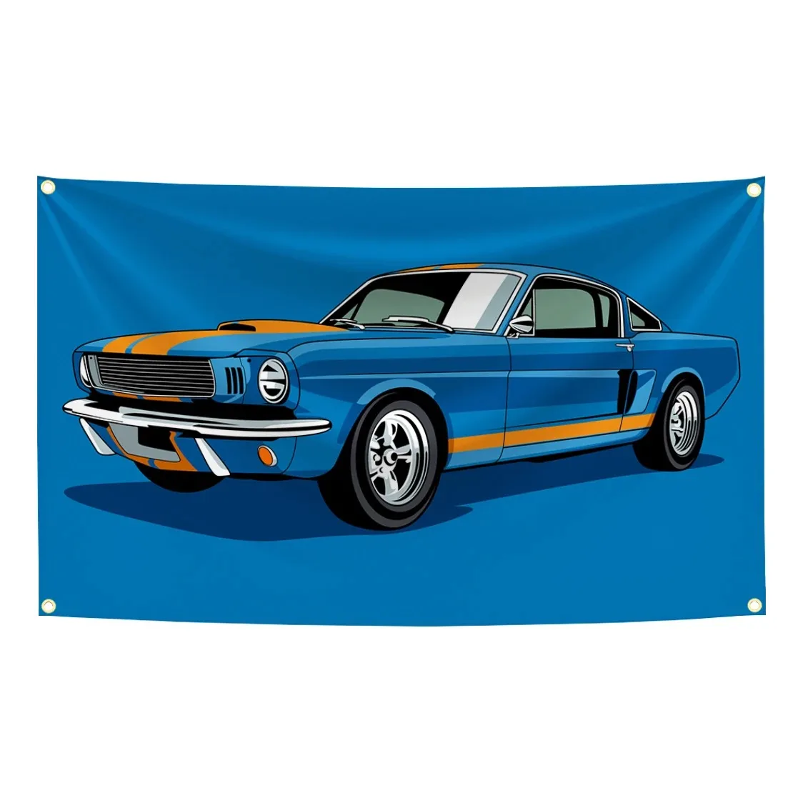 60s Muscle Car Legends Flag Tapestry Polyester Digital Printing Banner for Garage Wall Art Out Door Decoration