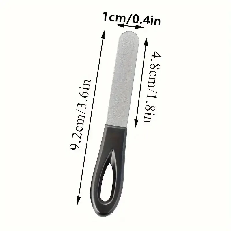Dual-Sided Stainless Steel Nail File, Strong & Durable for Hard Nails, Ergonomic Anti-Slip Handle, Ideal for Home Salon & Gift