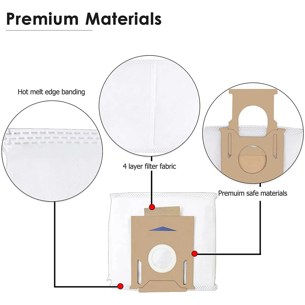Disposable Dust Bag for ECOVACS Deebot T8 AIVI T8 T9 N8 DX93 DDX96 Robot Vacuum Cleaner, 10 Pack Vacuum Bags image 6