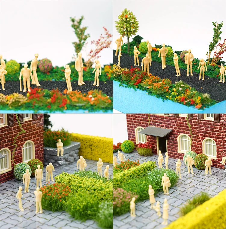 10 Stück Sandtisch-Baumodell 1:30-200 DIY Handgefertigte Hautfarbene Kleine Person Simulationsfigur Mini-Puppe – Detail 15