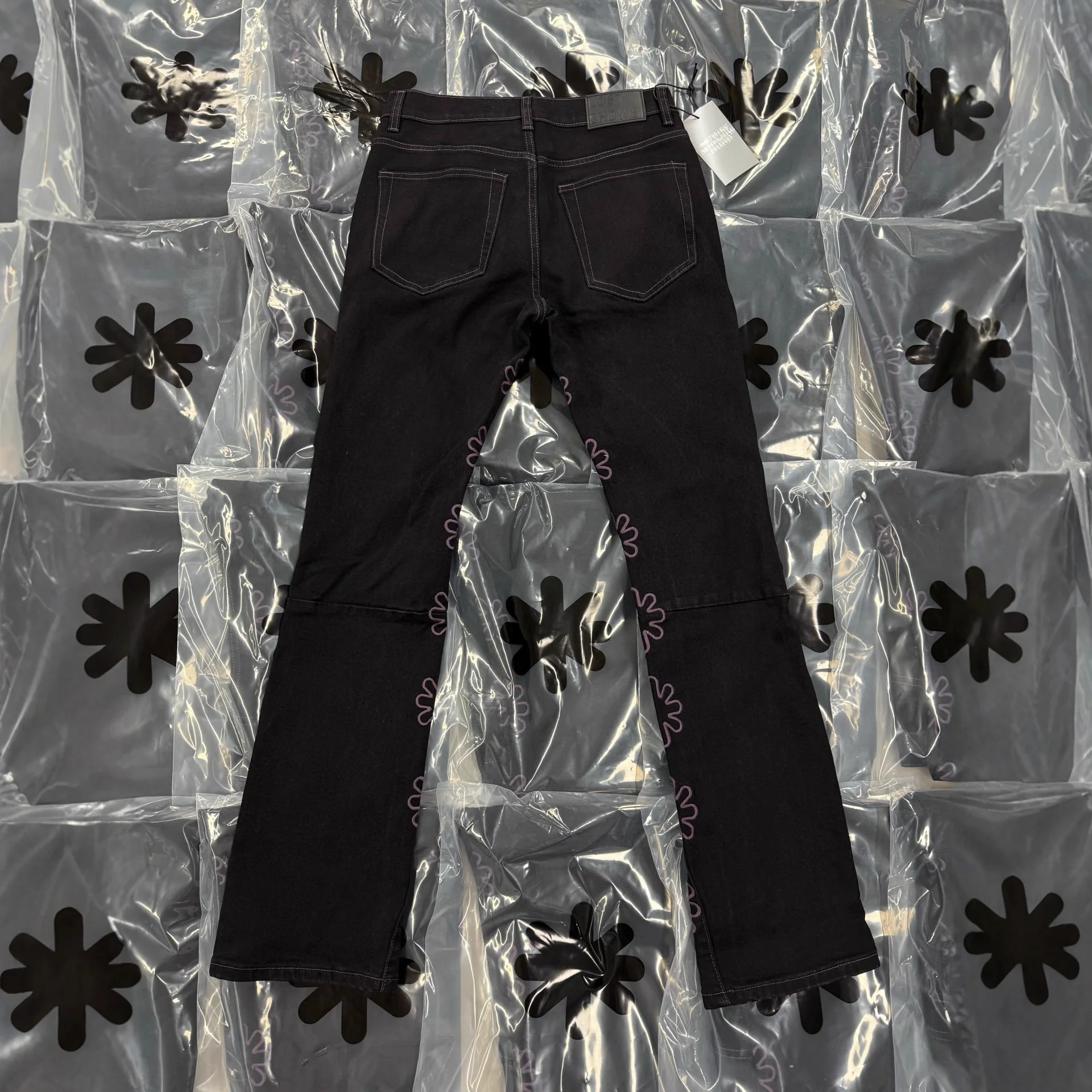 Orange Fluorescent Green Blue Black Sunflower Embroidery LOSTSHDWS Jeans Men Women Unisex Casual Fashion Denim