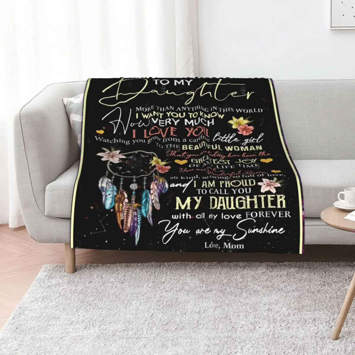 To My Daughter More Than Anything In This World Quilt Blanket For Family Throw Blanket Luxury Throw Flannel Luxury St Blankets