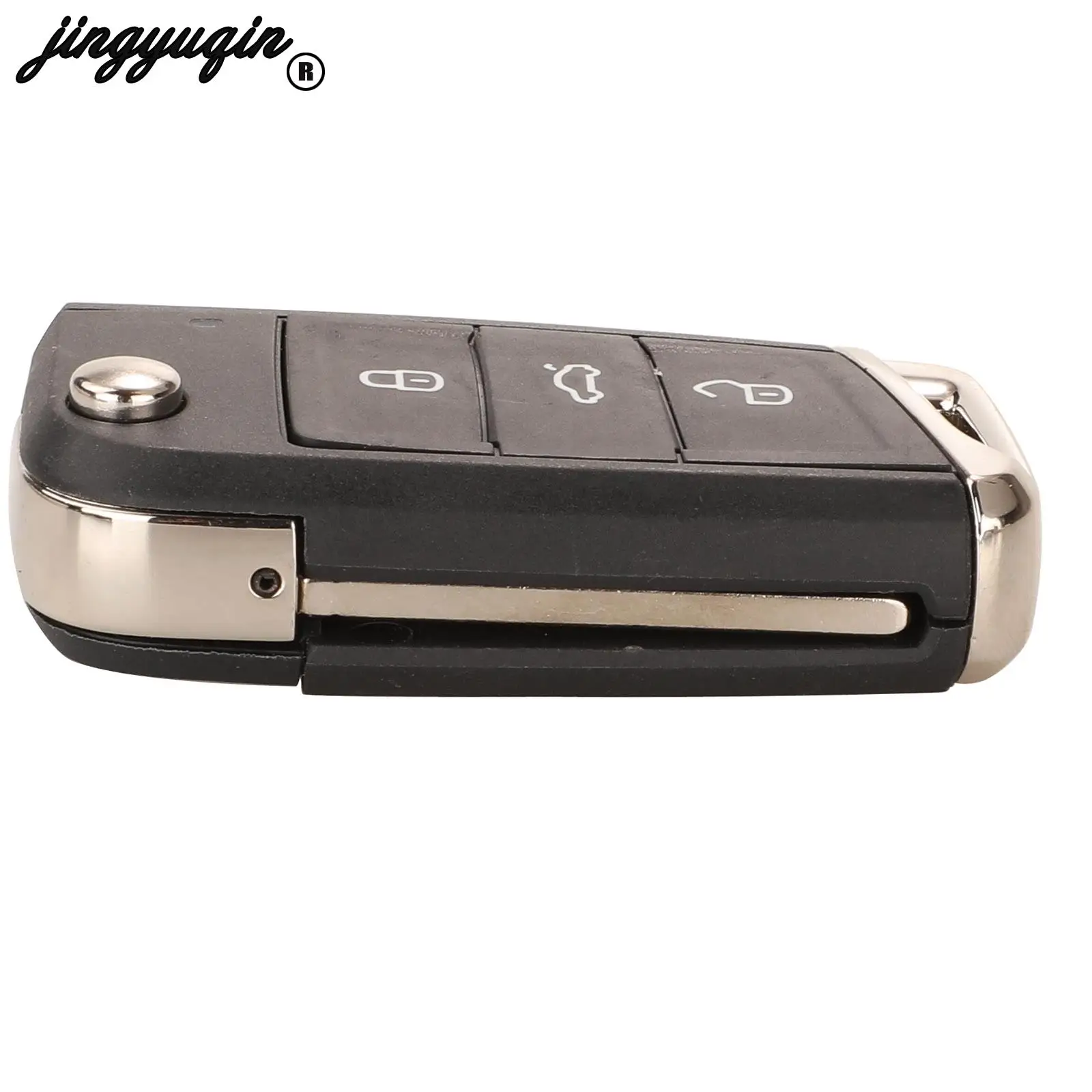 jingyuqin Keyless Go /Half Smart For VW Seat Golf 7 MK7 Touran Polo Tiguan 434MHz MQB48 Chip Flip Remote Car Key HU162t Blade