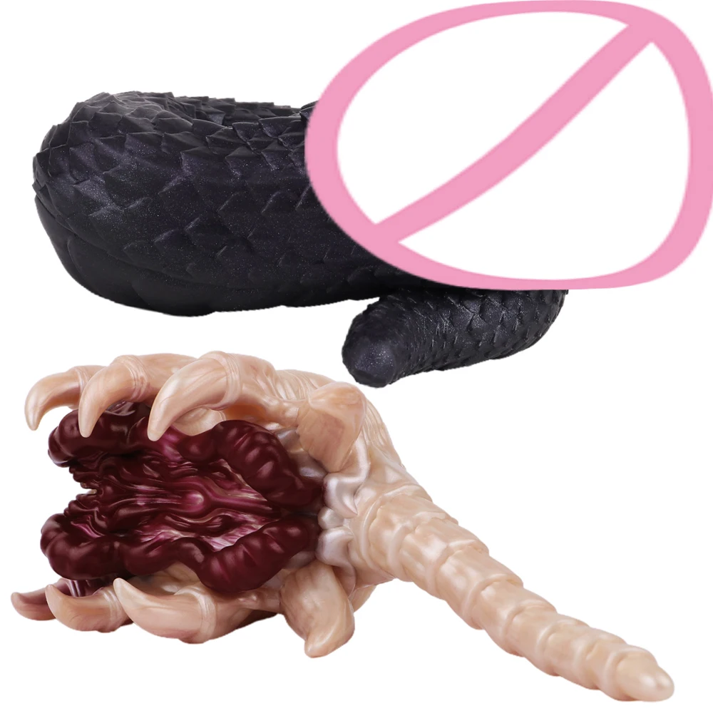 GEEBA Alien Monster Stroker For Men Facehugger/Snake/Dragon/Blowfish Pussy Silicone Male Masturbator Sex Toys Penis Onahole