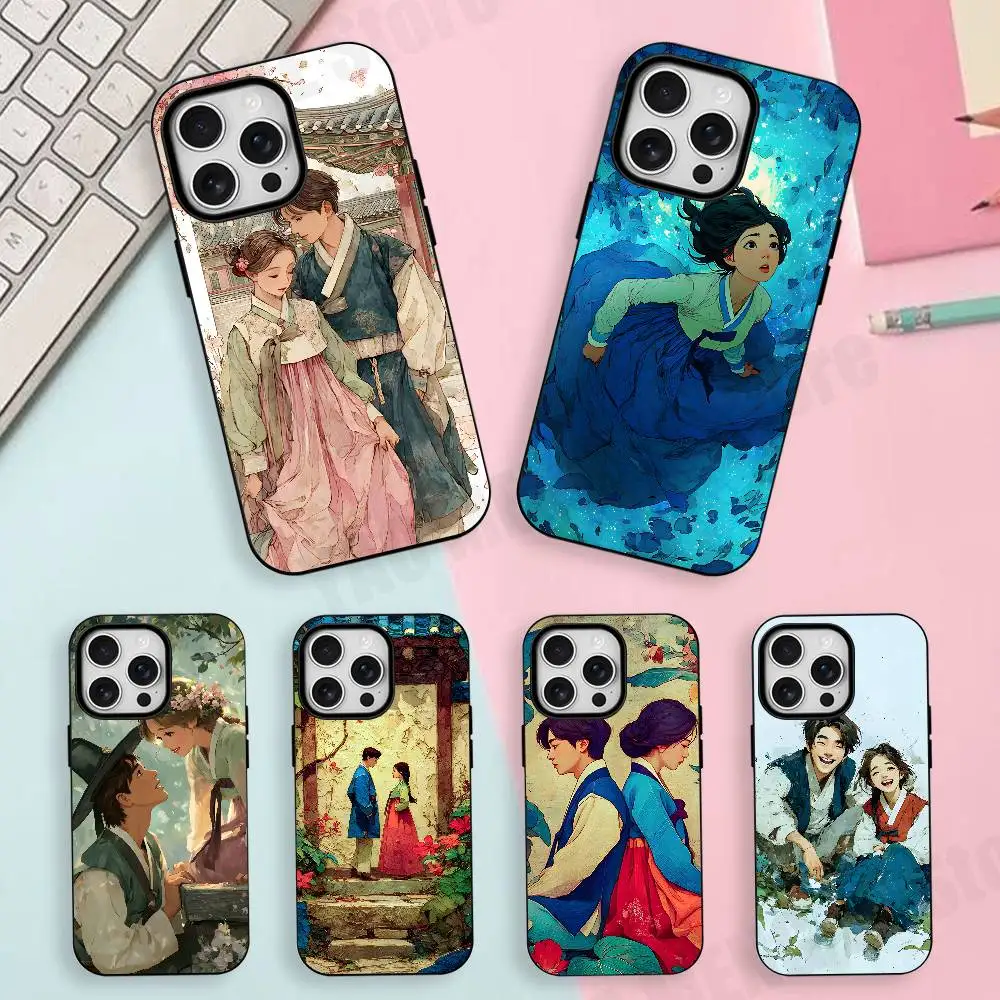 

Korean Tradition Lover Slim Matte Magnetic For Case For Iphone 17,16,15,14,13,12,11 Pro Max Mini Plus New Frosted Soft Shell