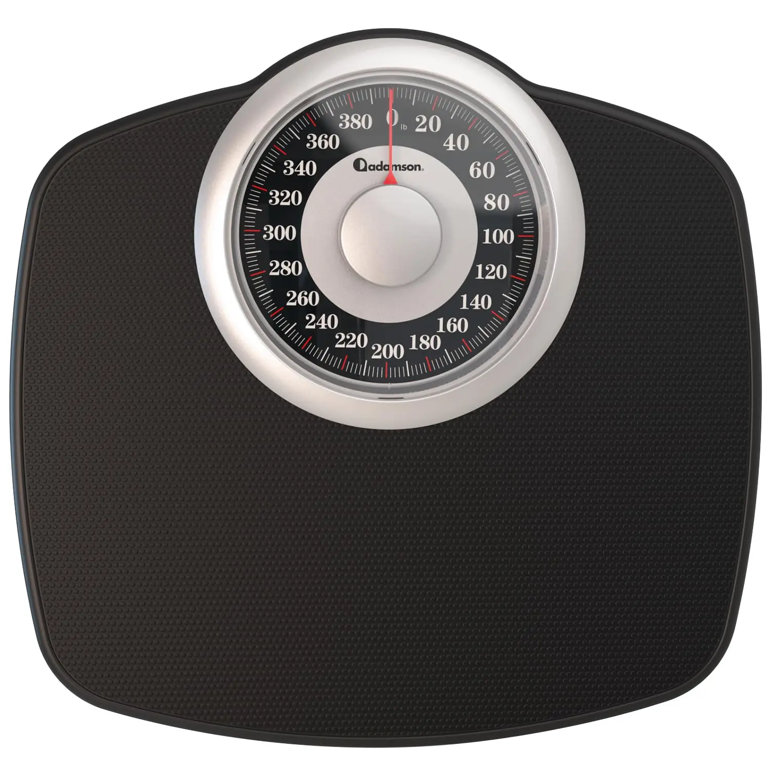 

High Precision Analog Bathroom Scale - 400 LB Capacity, Anti-Skid Rubber Surface, 5.3" Dial on 10.2" x 12.4" Platform