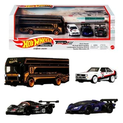 Hot Wheels Premium Metal Real Riders Trackday Team Transport Sauber Mercedes C9 Euro Hualer Audi Sport Quattro 4 Set modelli di auto