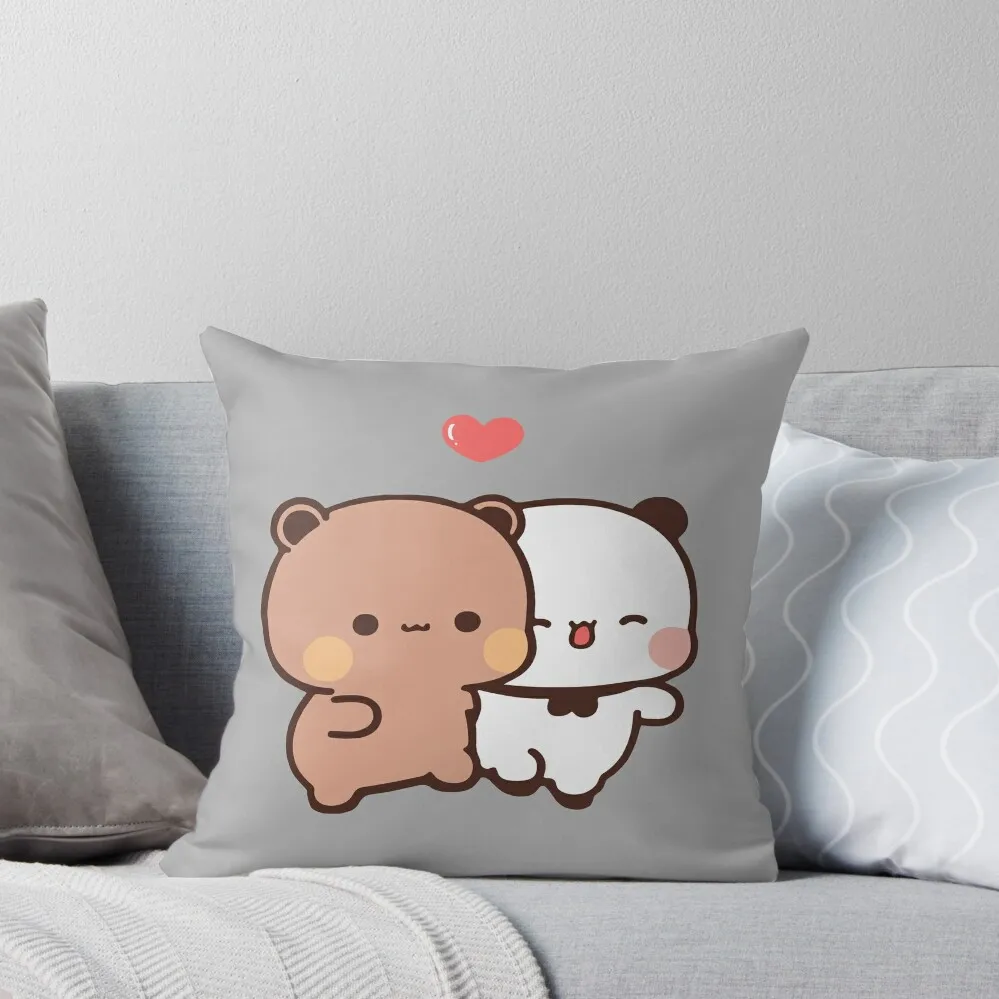 

DuDu Bear and BuBu Panda chilling out together  Throw Pillow Christmas Covers For Cushions Decorative pillow case pillow