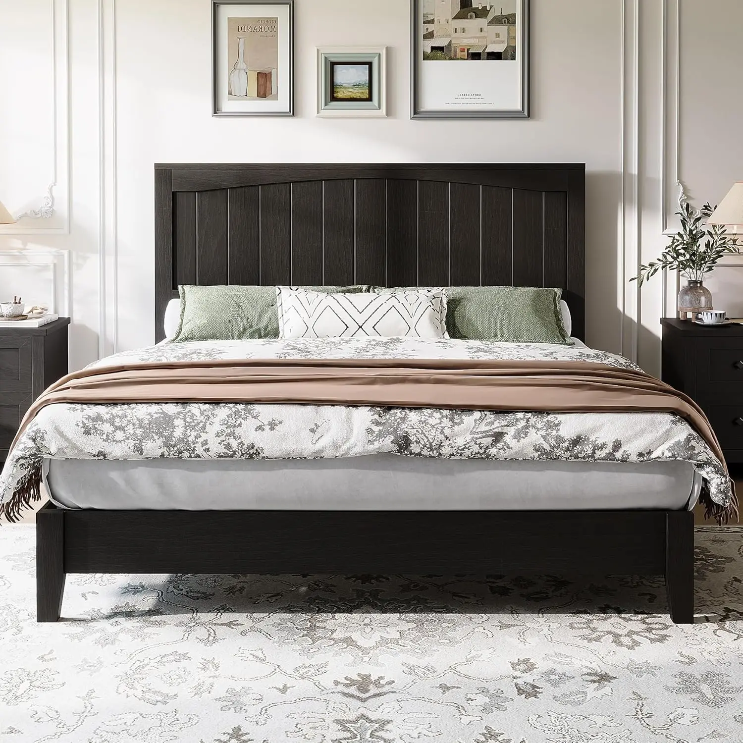 Solid Wood Bed Frame with 48