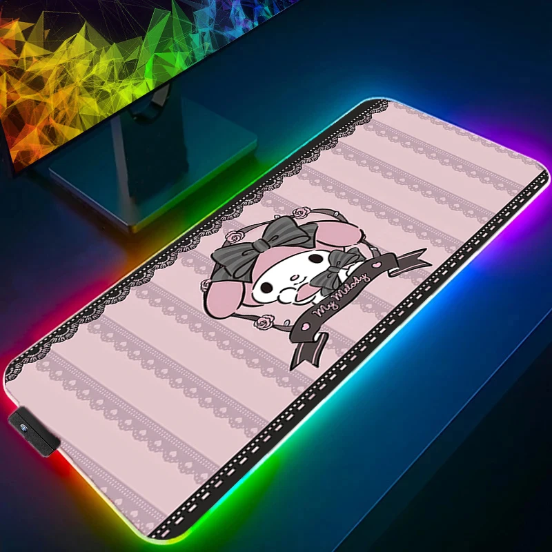 

RGB Mouse Pad My M-melody Gaming Accessories PC Gamer xxl Computer Desk Mat Laptop Varmilo LED Keyboard Anime Kawaii Mousepad