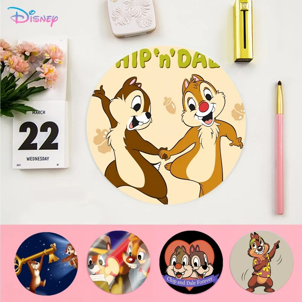 

Disney Chip and Dale Mousepad Small Round Speed Version Game Computer Keyboard Office Table Mat PC Laptop Mouse mat Desktop Mat