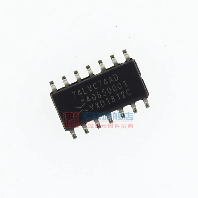 Free shipping    74LVC74AD  SOP14 IC D     10PCS