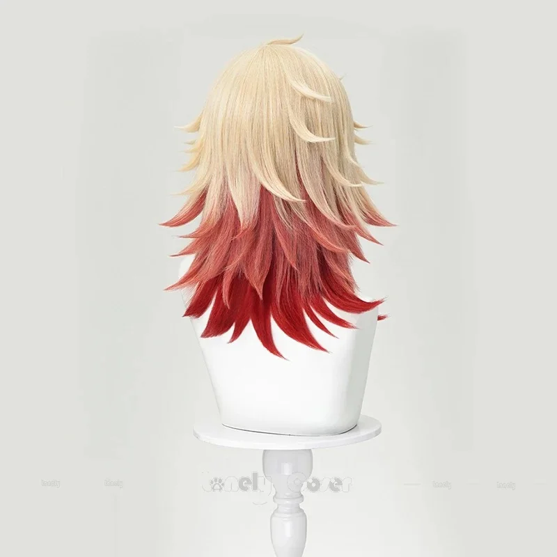 x;3,f6'b7\g,Mydei Cosplay Wig Honkai Star Rail Mydeimos Blonde Gradient Red Braid Crown Prince Heat Resistant Synthe5;h7'b8\f,4/ view 4