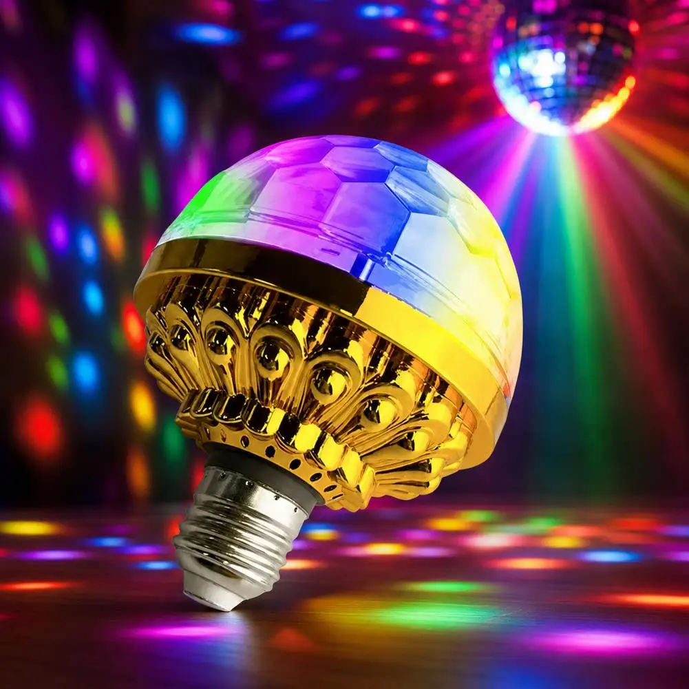 E27 LED Disco Ball Light Rotating RGB Stage Light Colorful Party Lamp For Home KTV Bar Club Christmas Decor