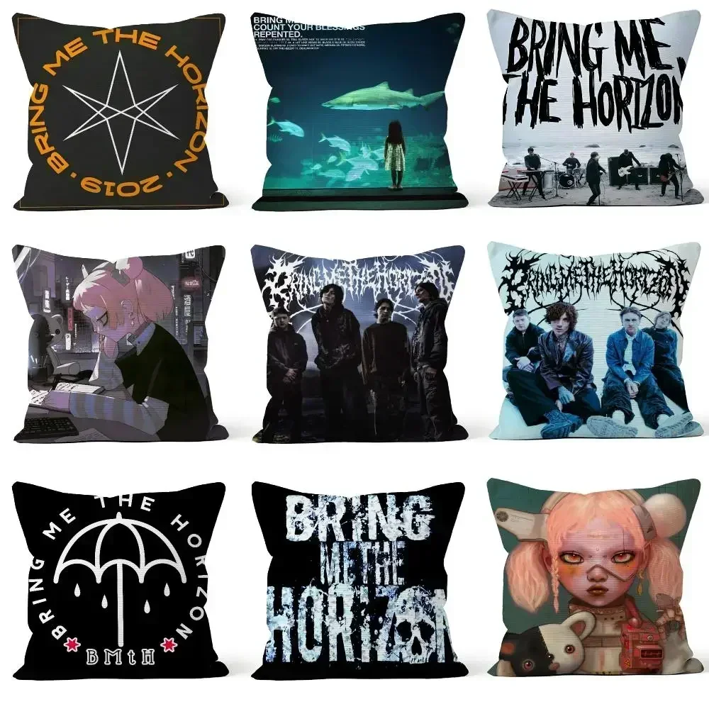 Band Bring Me the Horizon BMTH Oli Sykes Cushion Cover Throw Pillow Soft Short Plush Cozy Colorfast For Sofa Bedroom Home Decor