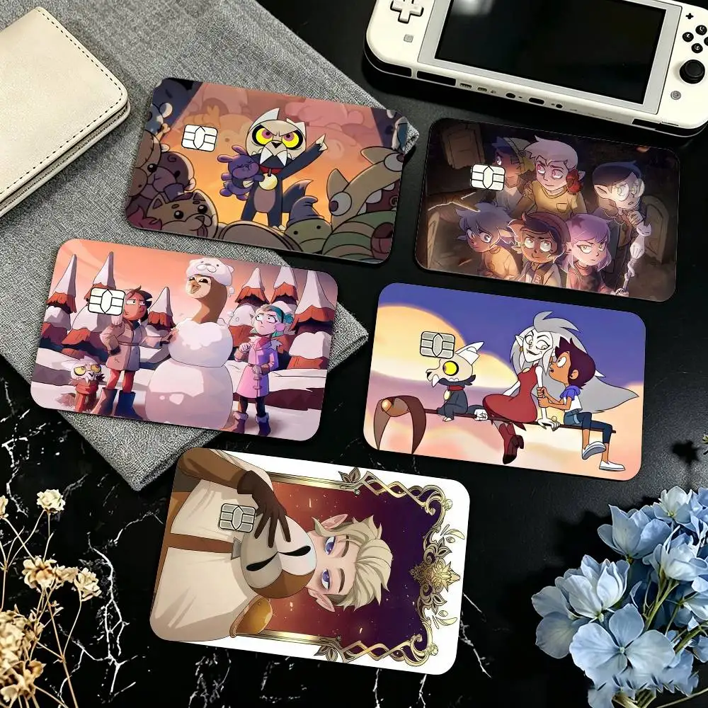 T-The O-Owl House Hunter Credit Card HD Stickers Small Chip Waterproof Sticker Game Card Decal Gift