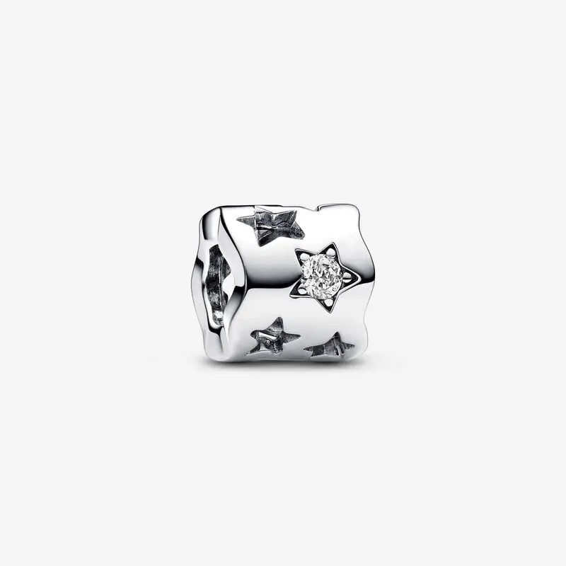 

2023 Authentic 925 Sterling Silver Cut-out Sparkling Star Charm beads Fits Pandora bracelets Jewelry Making