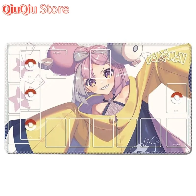 60x35x0,2 см аниме Pokemon GAME PTCG специальный игровой коврик для карт Battle Against Iono Пикачу Сквиртл Бульбазавр Чаризард подарки игрушки