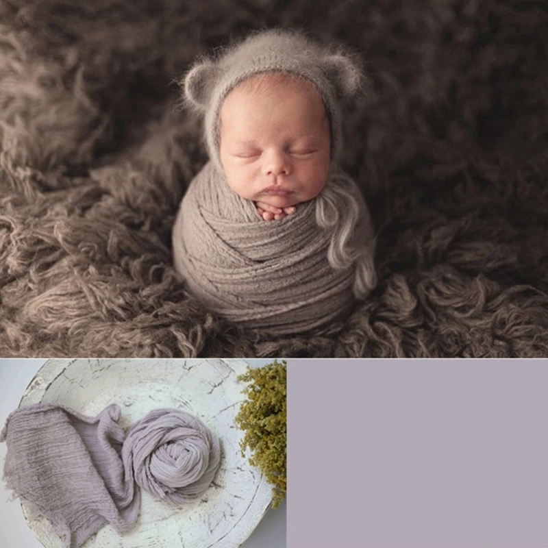 Newborn Photography Props Wrap Baby Blanket Soft Stretchable Cotton Swaddling Photography Backdrop Photo Studio