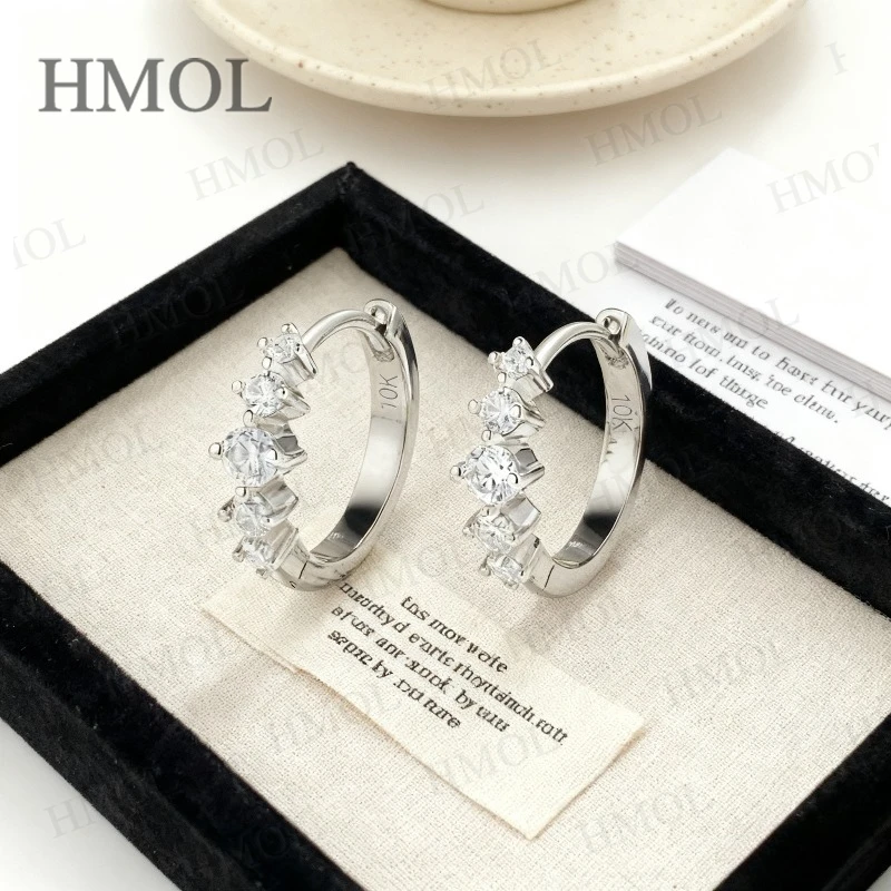 

Classic Round Cut Moissanite Earrings S925 10K 14K 18K Earrings Luxury Fine Jewelry Anniversary Gift Idea for Her