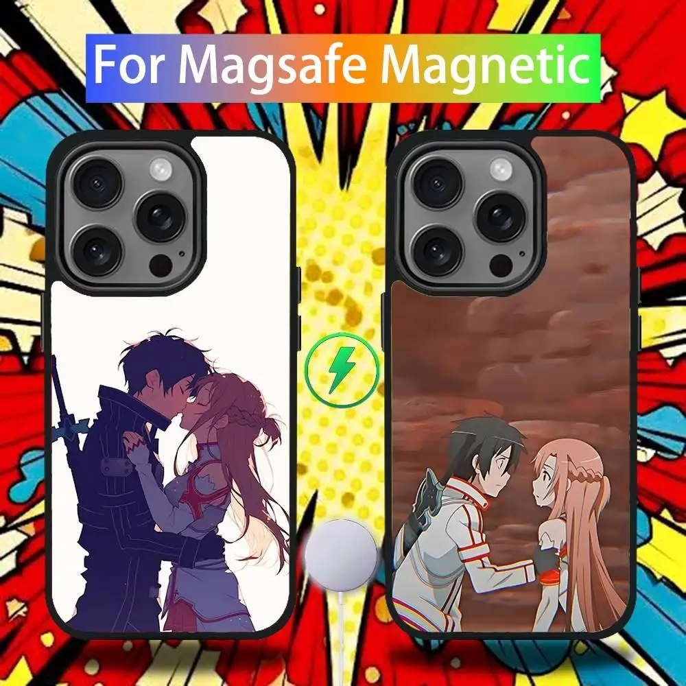 

S-Sword Art O-Online Phone Case For iPhone 17,16,15,14,13,12,11,Pro,Max,Plus,Mini,SE4,E Magnetic Magsafe Wireless Charging