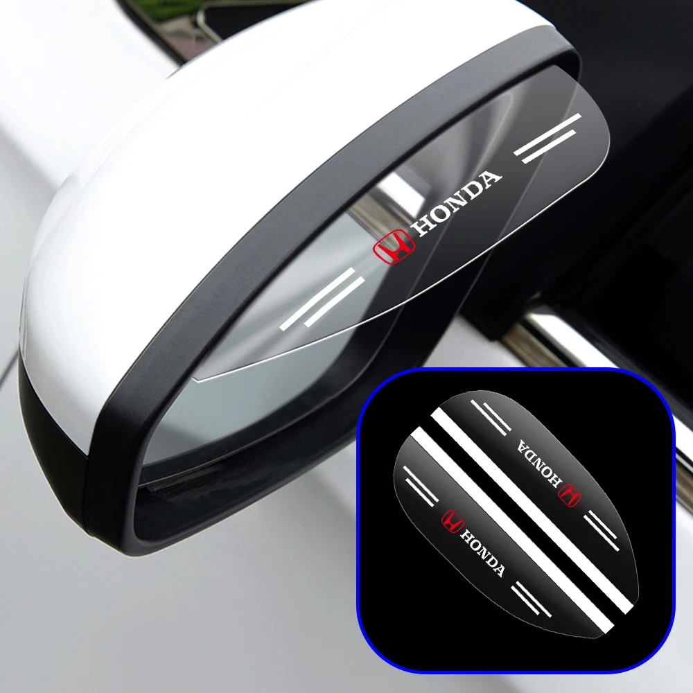 Cubierta transparente para cejas de lluvia para espejo retrovisor de coche, accesorios para Honda Civic Accord Fit CRV Jazz Odyssey Insight Legend, 2 uds.
