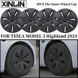 18-Inch Wheel Cover For Tesla Model 3 Highland 4PCS Hub Caps Replacement Wheel Cap Original Car Full Rim Cover Accessories 2024