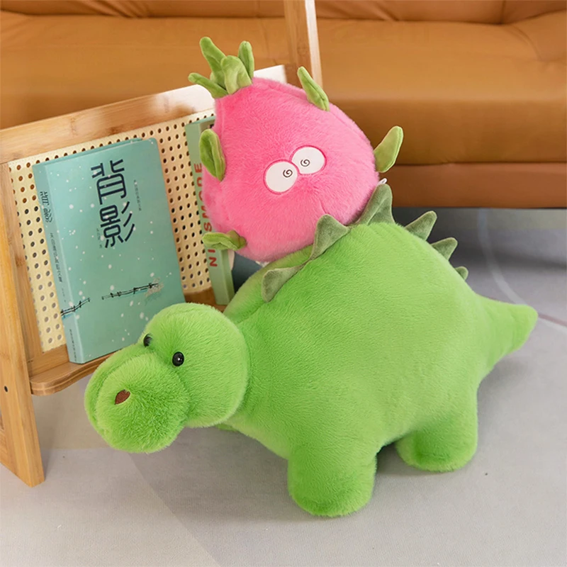 

Cute Kawaii Green Dragon Fruit Dinosaur Plush Toy Stuffed Doll Funny Kids Birthday Gift Soft Baby Toys for Children Cute Animal