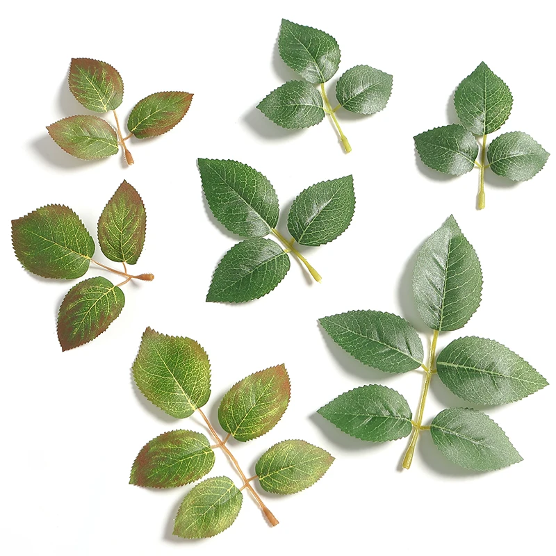 10/30/50pcs Seide künstliche Pflanze Blatt Wohnkultur Garten Girlande Hochzeits dekoration liefert gefälschte Blätter DIY Braut Handwerk Kranz – Detail 10