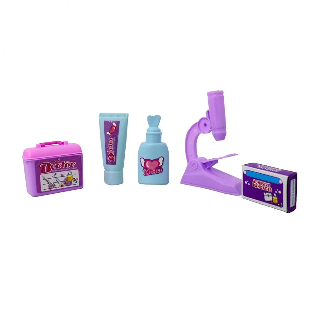 Kit de docteur pour les tout-petits de 3 à 5 ans, 14 pièces, jouets pour filles, pour faire semblant de jouer au docteur dos médical, violet