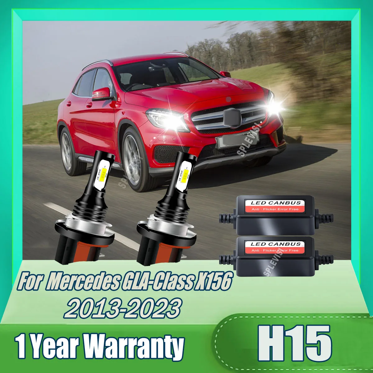 

12 В H15 Лампа дальнего основного света с длительным сроком службы для Mercedes-Benz GLA-Class X156 2013 2014 2015 2016 2017 2018 2019 2020-2023
