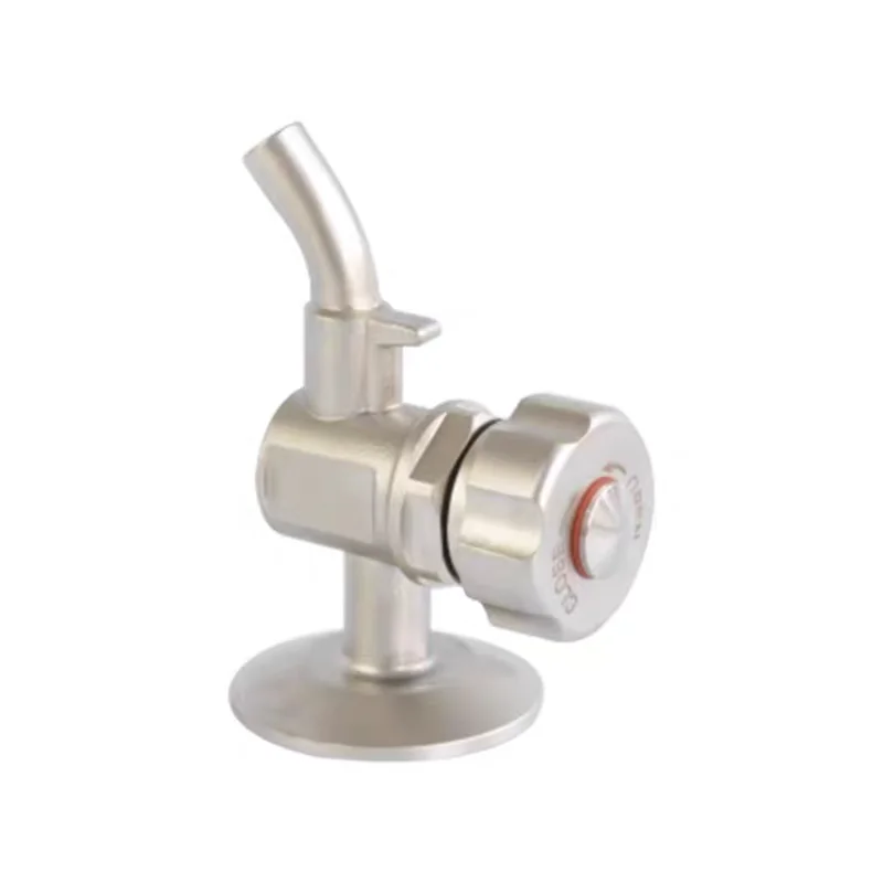 SS304 stainless steel beer sampling valve clamp type sanitary quick loading sampling valve food grade sampling valve