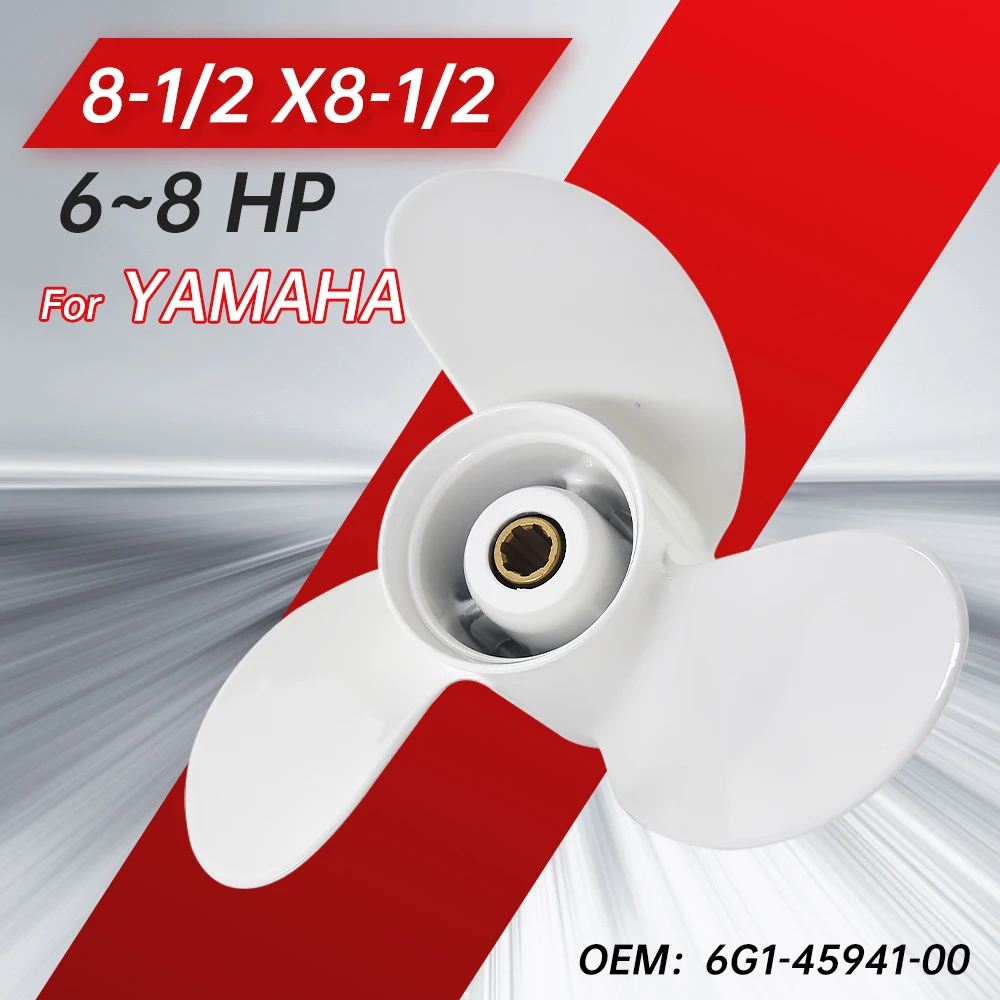 

For Yamaha Outboard Propeller 6hp 9.9hp 8 1/2 *8 1/2 Boat Motor Aluminum Alloy Screw Ship Marine Engine Part 7 Spline 3 Blade
