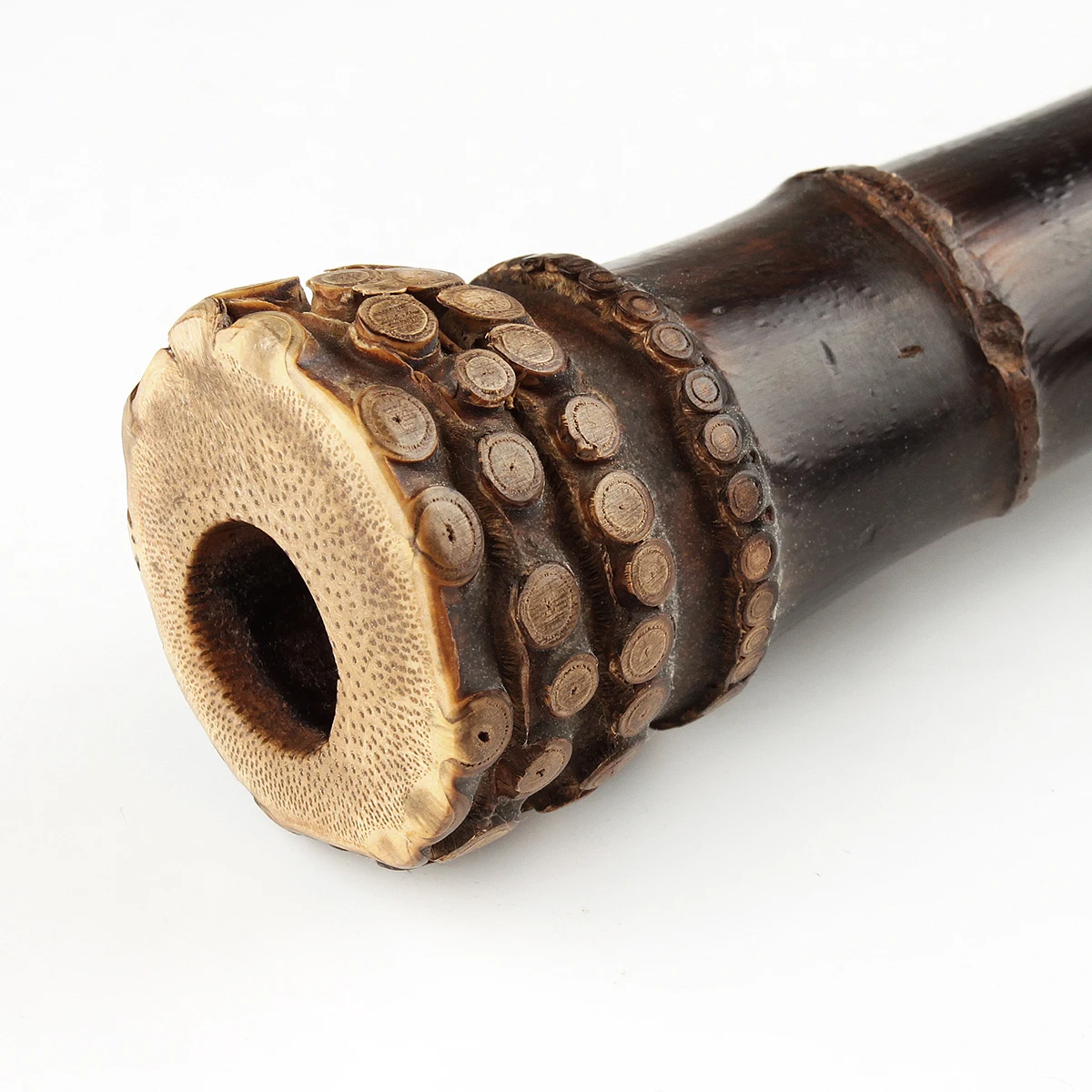 Purple Bamboo Flaut Deep Brown Traditional Vertical Woodwind Musical Instrument Nanxiao Flute - Image 4