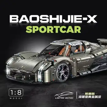 3728 elementów 1:8 Techniczny X Supercar Samochód Sportowy Zestaw do Składania 10626 Kreatywny Prezent dla Dorosłych Zabawka Model Samochodu Klocki Edukacyjne Zabawa