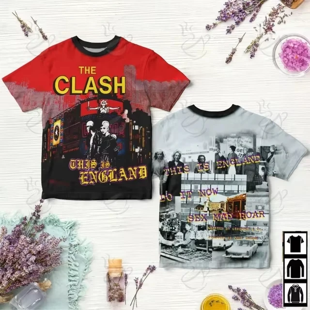 خمر روك الصراع الفرقة ثلاثية الأبعاد تي شيرت مطبوع الرجال النساء موضة المتضخم قصيرة الأكمام التي شيرت الاطفال الهيب هوب بلايز تيز جولة 2025 #6