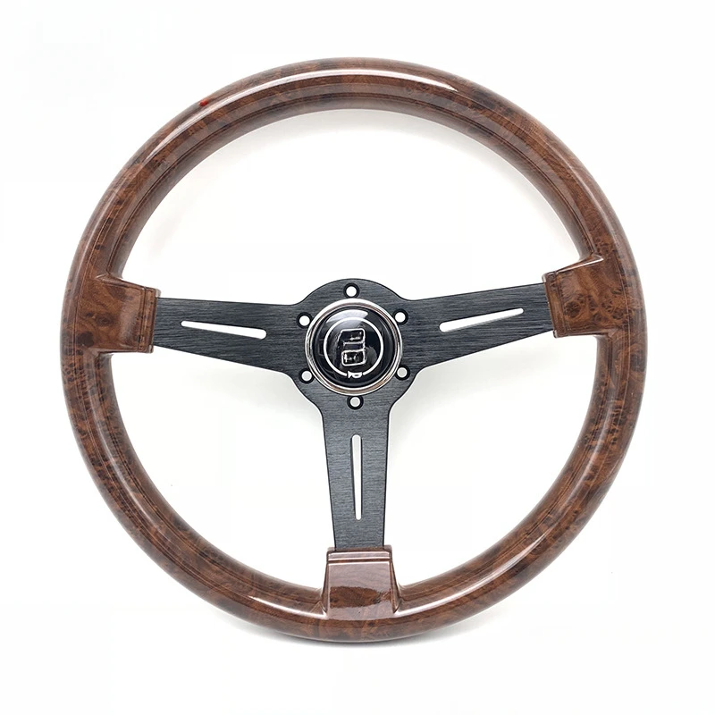 

14 inch 350 mm Universal Wooden Steering Wheel Mahogany Vintage Steering Wheel ABS Hole Pitch 70mm