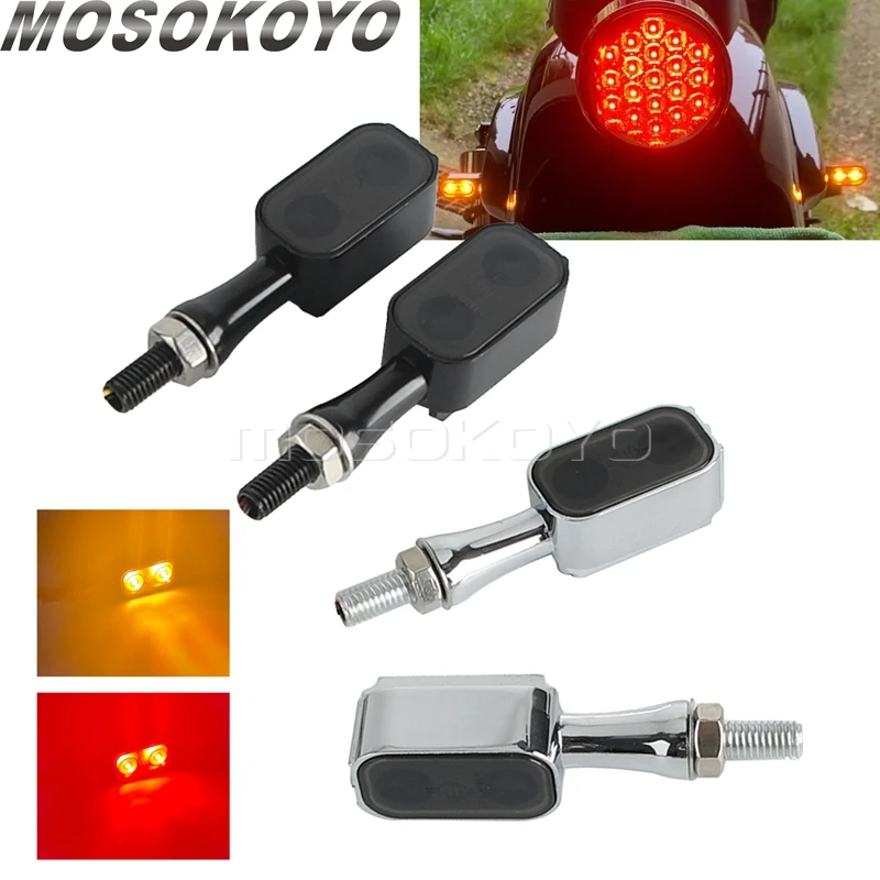 8 مللي متر دراجة نارية صغيرة LED بدوره مصباح إشارة رصاصة ضوء وماض لكاواساكي سوزوكي ياماها دوكاتي هارلي هوندا مقهى المتسابق بوبر
