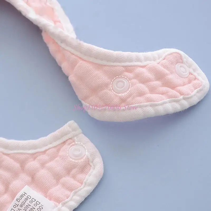 

R6FD Newborn Feeding Bib Solid Color Bibs Baby Boy Girl Neutral Gender Bandana 6pack