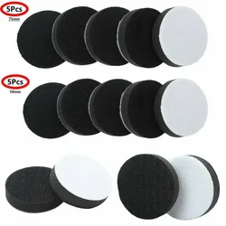 5pcs Soft Density Interface Pad 50/75mm Sponge Cushion Buffer Backing Pads Hook And Loop Face Sanding Buffer Backing Pad