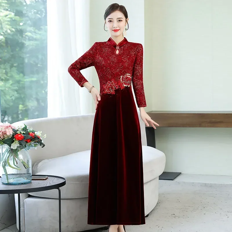 Qipao tradizionale cinese orientale vestito da donna cheongsam abito da sposa Qi libbre moderno cinese abiti eleganti vestito asiatico FF25