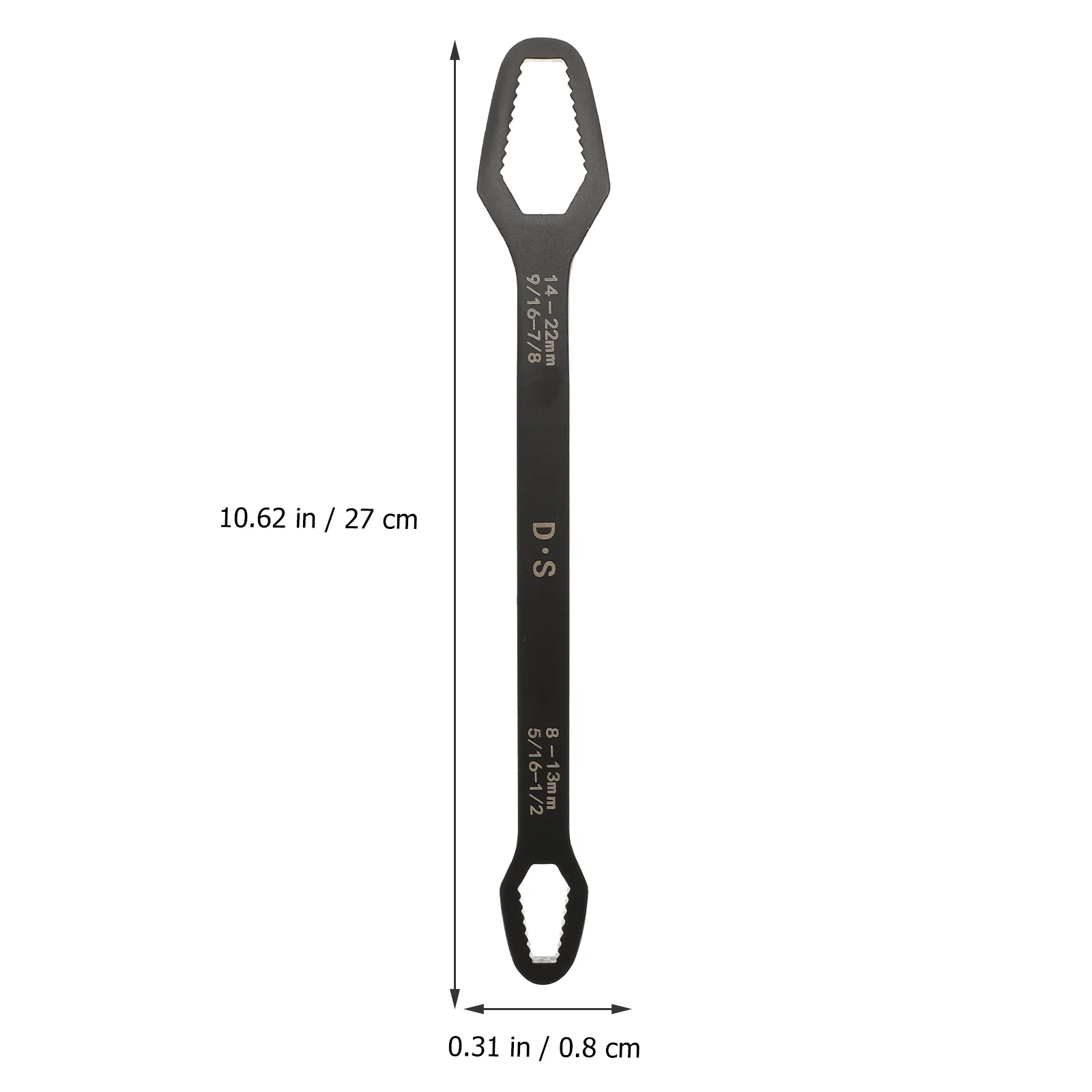 

Double-Ended Self-Tightening Wrench 8-22mm Universal Double-Headed Spanner for Home Mechanical Auto Repair Chrome Vanadium Steel