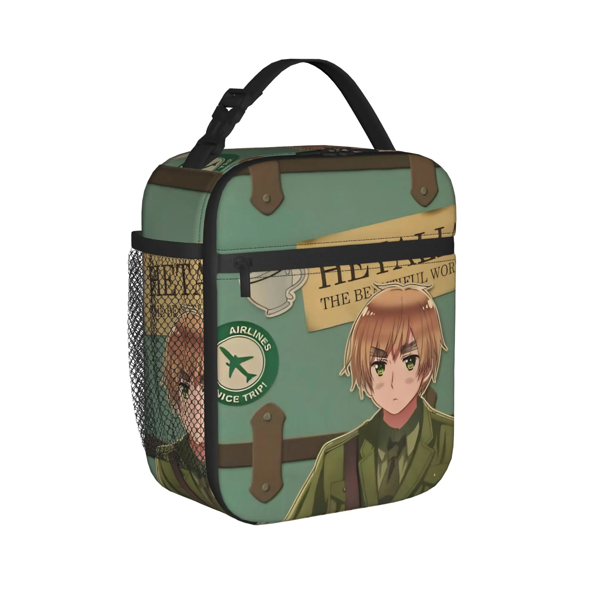 Hetalia Axis Powers Insulated Lunch Bag for Men Women  Food Bag Portable Thermal Cooler Lunch Boxes For Work