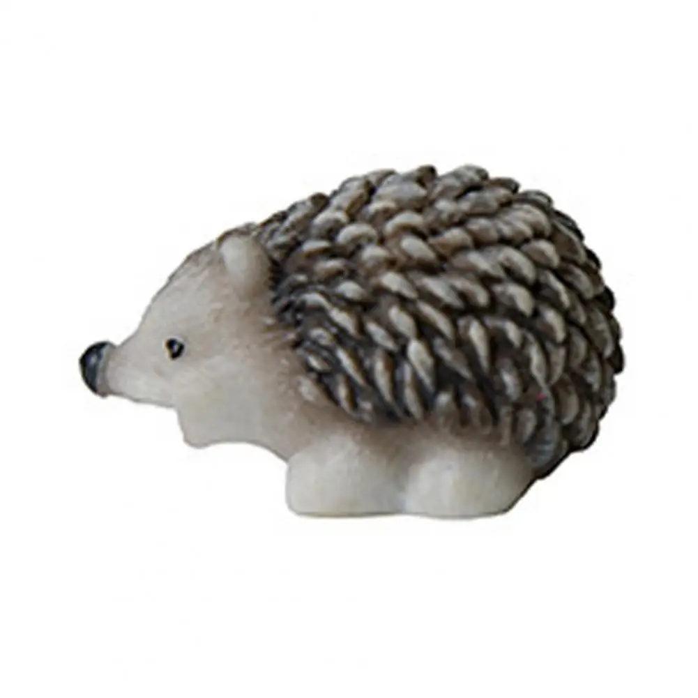 Miniature Figurine Mini Hedgehog Resin Figurine Tiny Sculpture Cake Topper Miniature Fairy Garden Decoration Moss Landscape