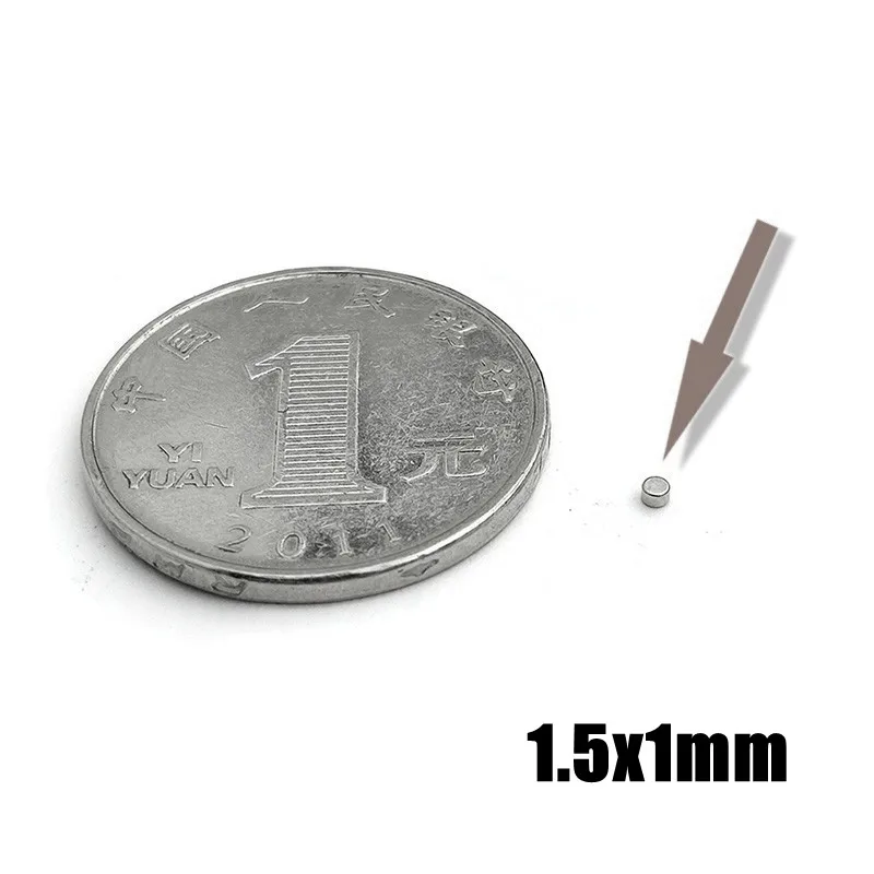 

20~500Pcs 1.5x1mm Small N35 Round Magnet 1.5*1 mm Neodymium Magnet Permanent NdFeB Super Strong Powerful Magnets 1.5x1 mm