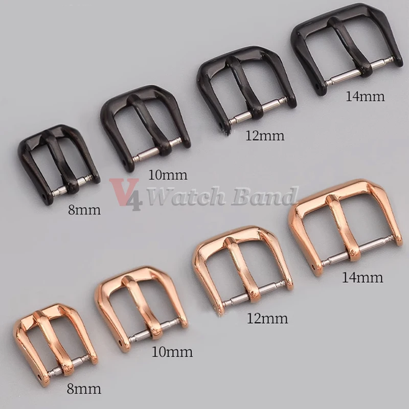 22mm Watch Clasp Buckle Push Button for Watchbands Polished Watch Pin Buckle Gold Metal Watchband Pin Clasp 10 12 14 16 18 20mm