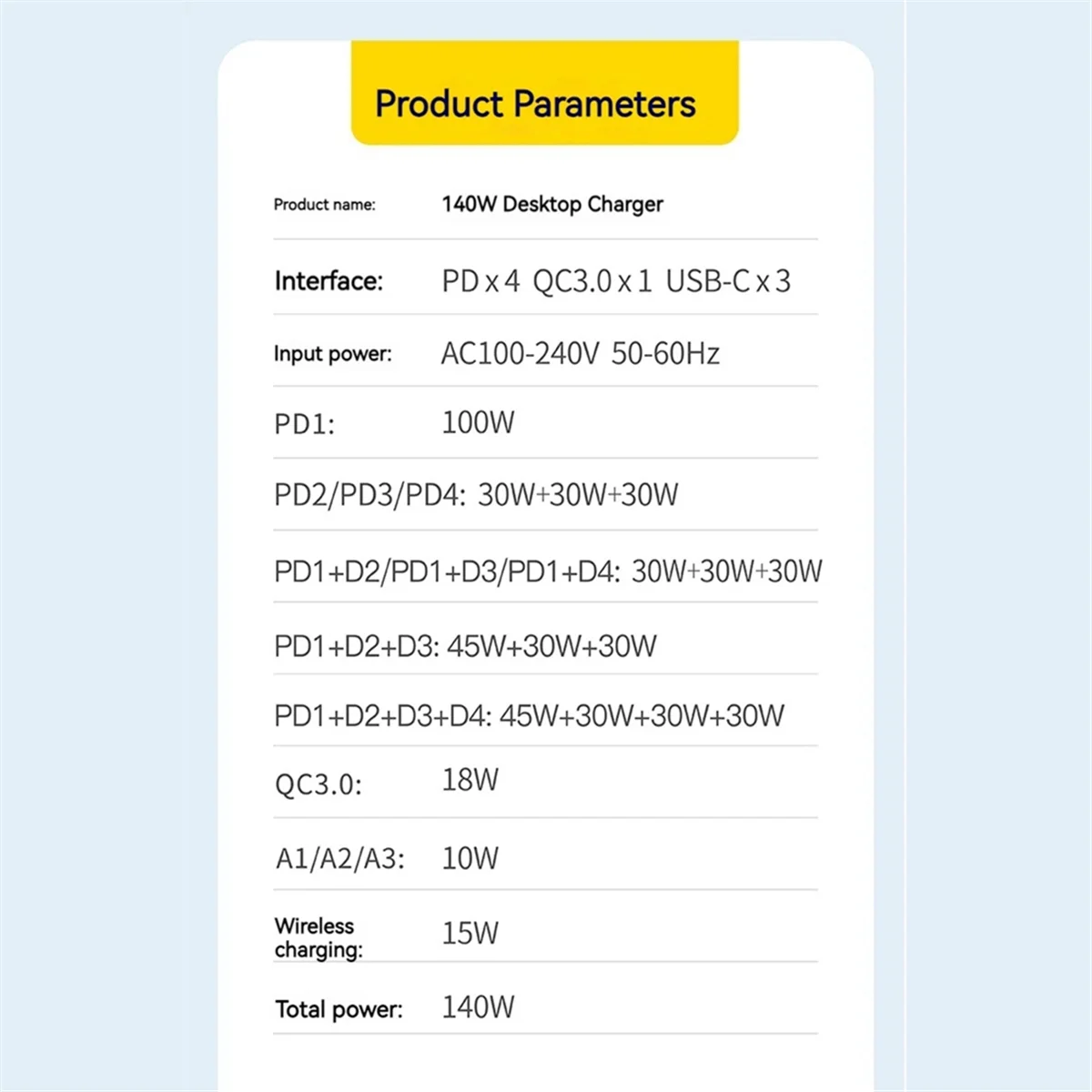 CH◆☆§140W 8 Port USB Charger with 15W Magnetic Wireless Charging PD 100W QC 3.0 Charging Station for Laptop Phone EU Plug~HOT SA